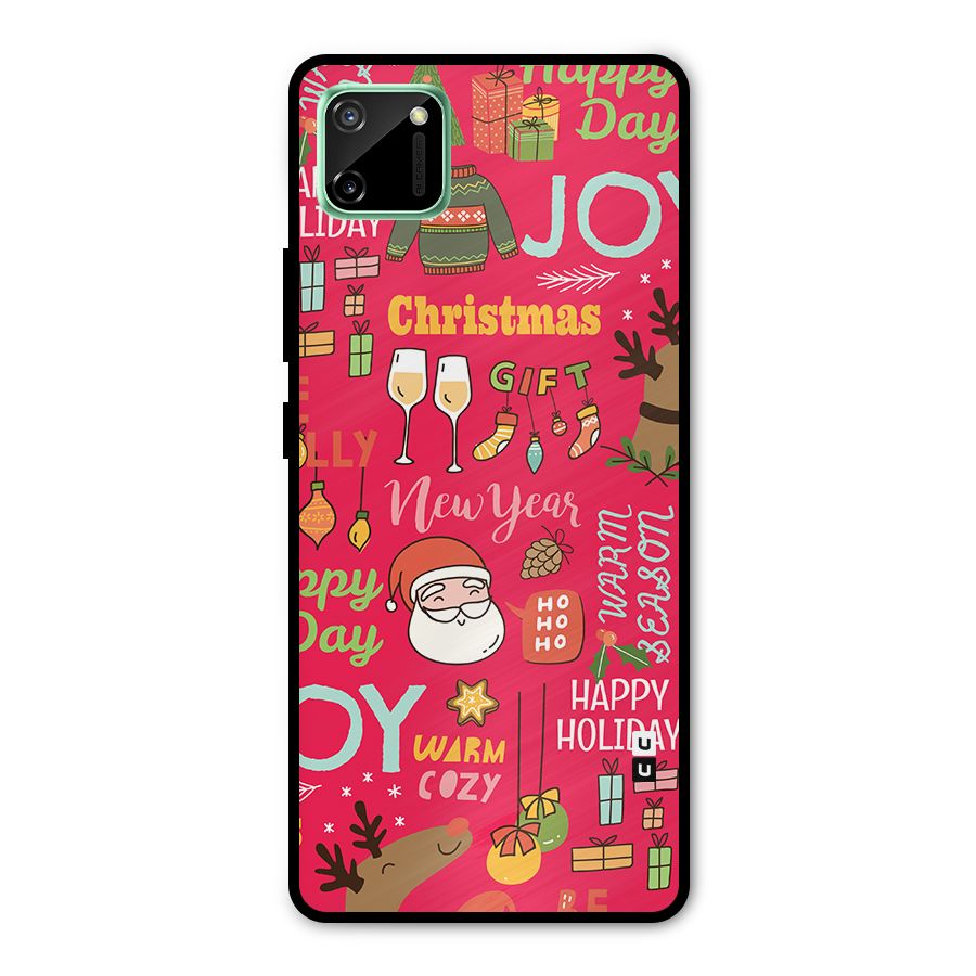 Christmas Joy Happy Day Metal Back Case for Realme C11