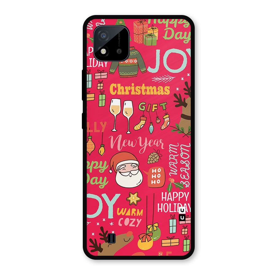 Christmas Joy Happy Day Metal Back Case for Realme C11 2021