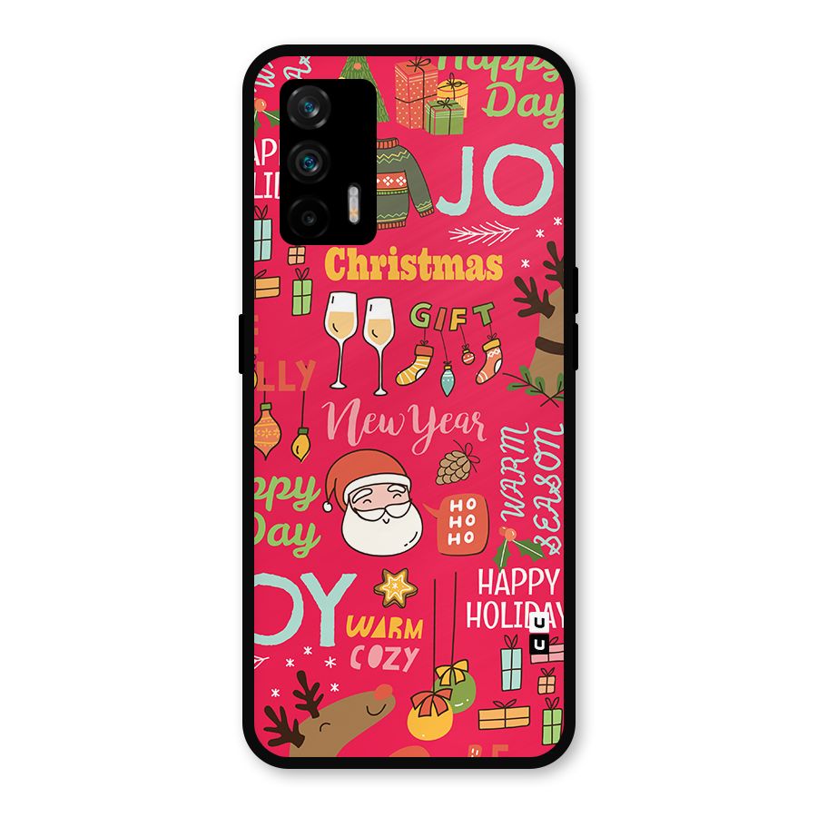 Christmas Joy Happy Day Metal Back Case for Realme GT 5G
