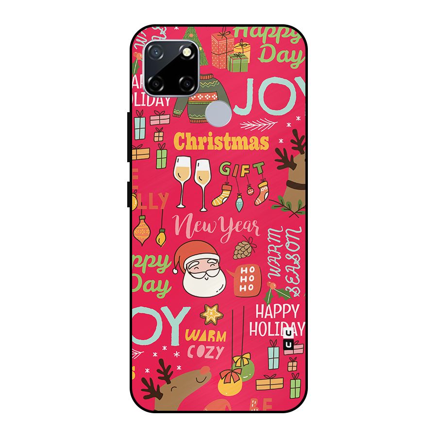 Christmas Joy Happy Day Metal Back Case for Realme Narzo 20