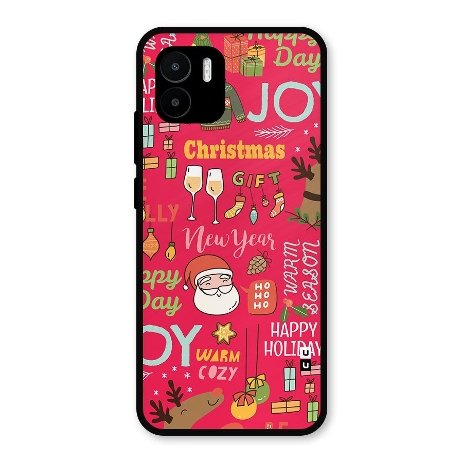 Christmas Joy Happy Day Metal Back Case for Redmi A2