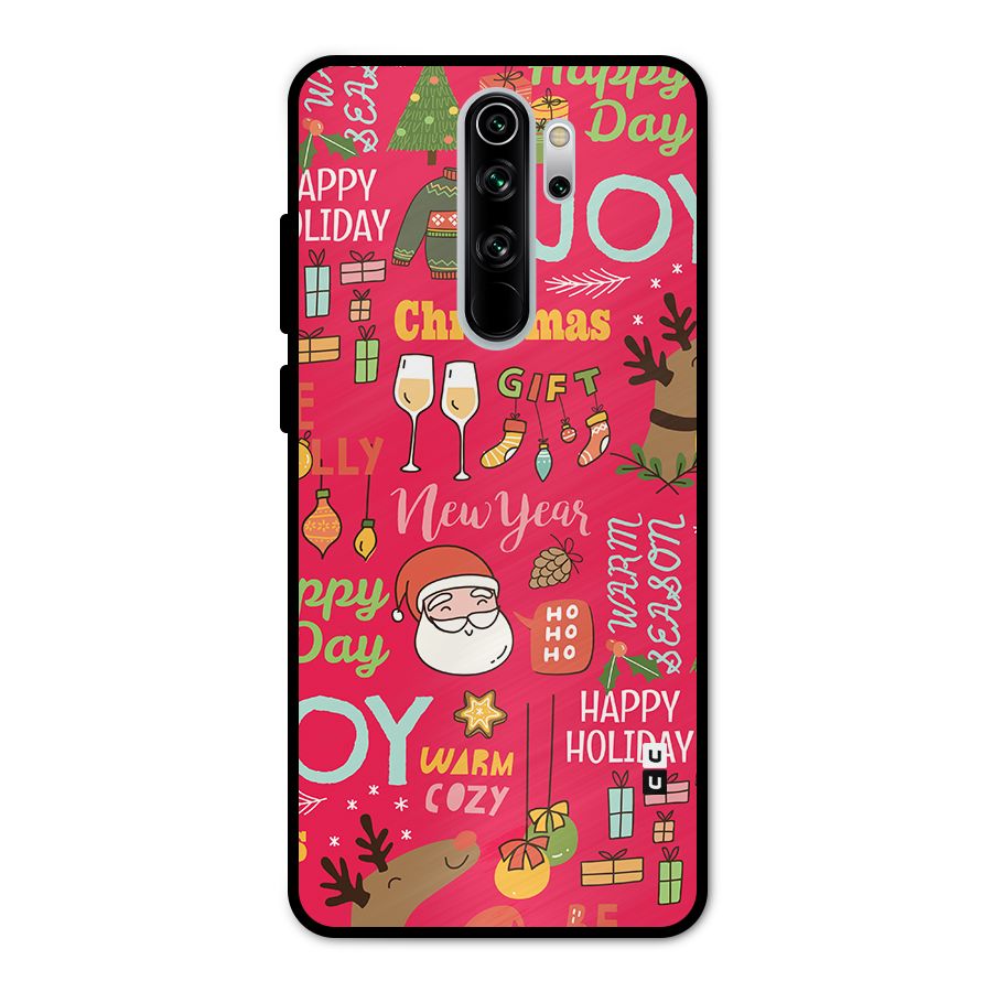 Christmas Joy Happy Day Metal Back Case for Redmi Note 8 Pro
