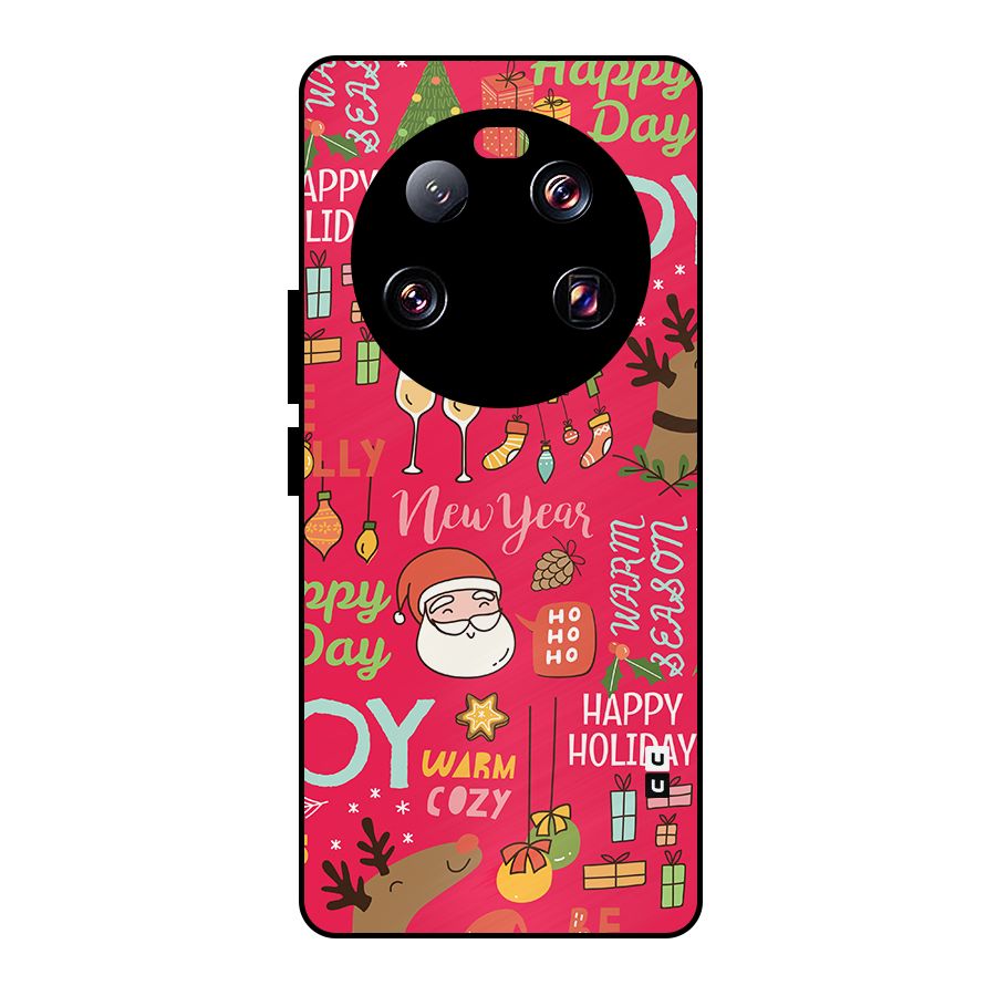 Christmas Joy Happy Day Metal Back Case for Xiaomi 13 Ultra