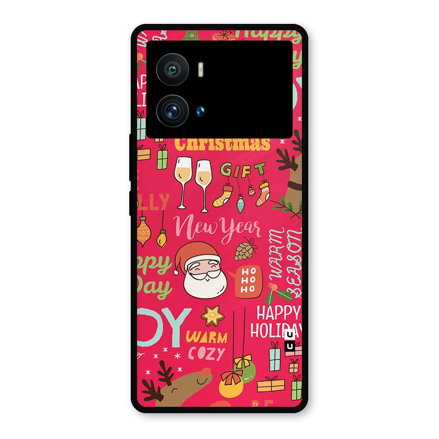 Christmas Joy Happy Day Metal Back Case for iQOO 9 Pro