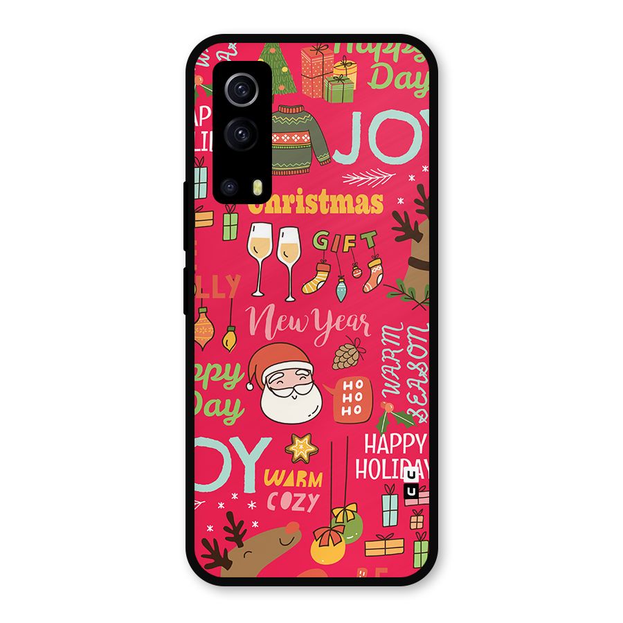 Christmas Joy Happy Day Metal Back Case for iQOO Z3
