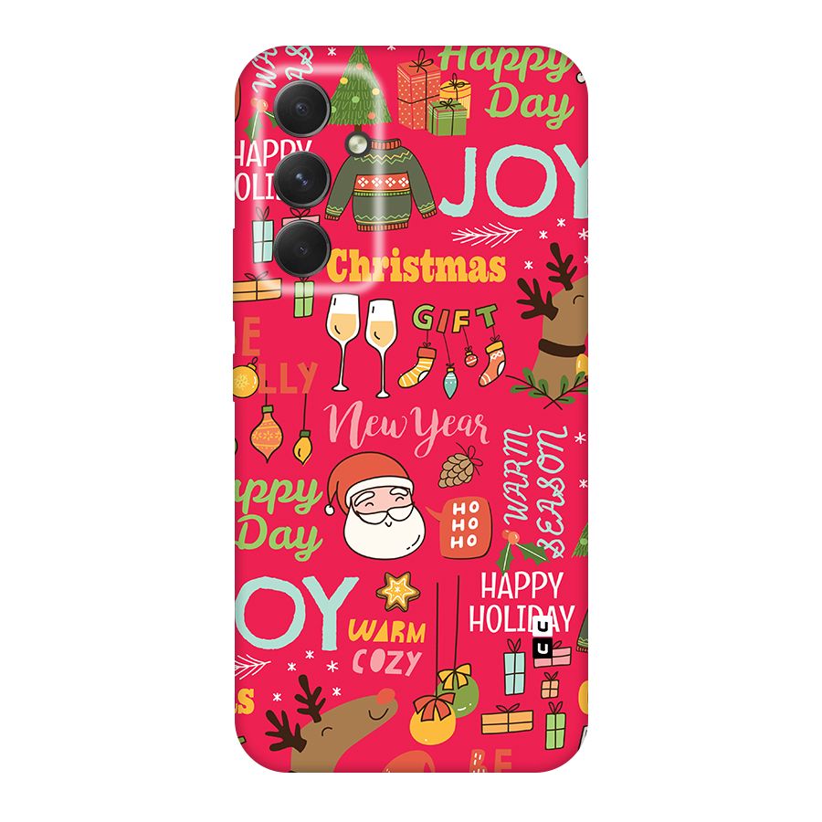 Christmas Joy Happy Day Original Polycarbonate Back Case for Galaxy A54