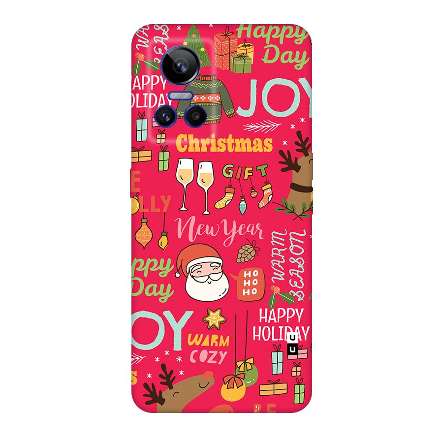 Christmas Joy Happy Day Original Polycarbonate Back Case for Realme GT Neo 3
