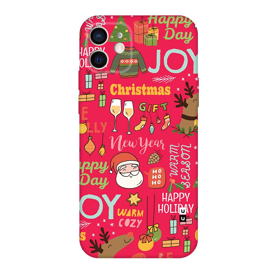 Christmas Joy Happy Day Original Polycarbonate Back Case for iPhone 12