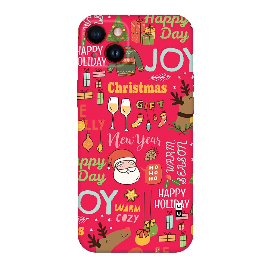 Christmas Joy Happy Day Original Polycarbonate Back Case for iPhone 14 Plus