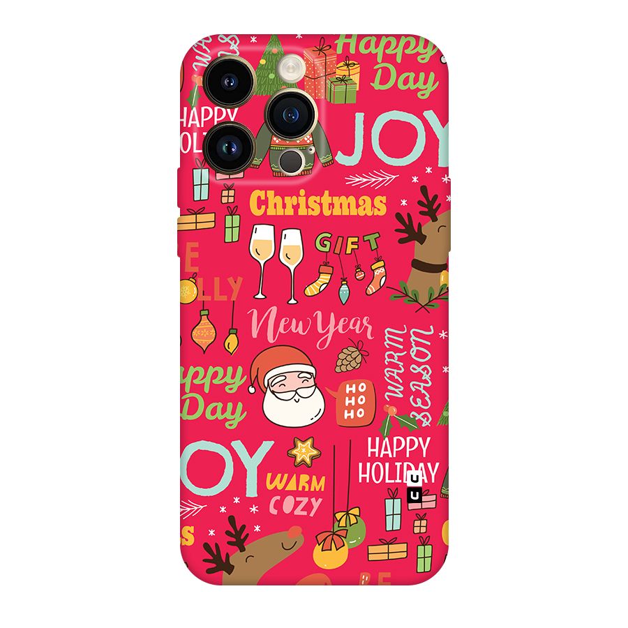 Christmas Joy Happy Day Original Polycarbonate Back Case for iPhone 14 Pro Max