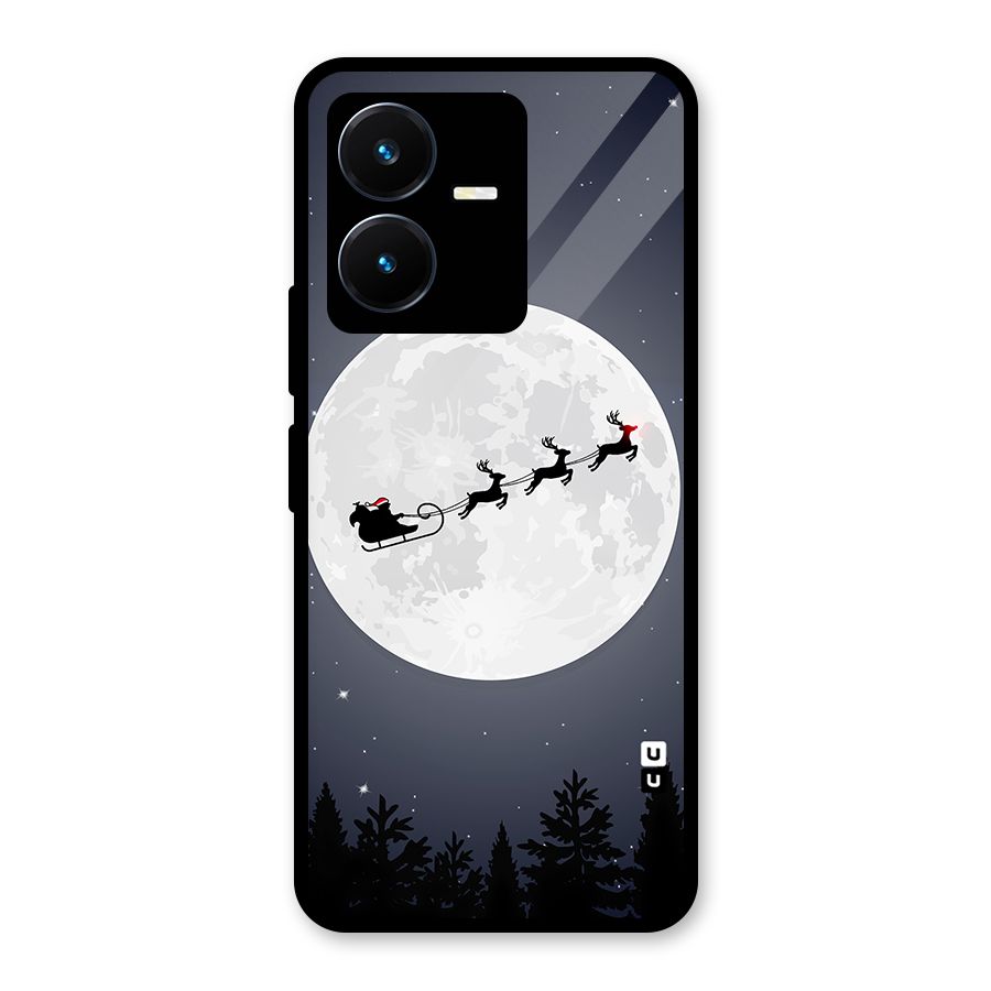 Christmas Nightsky Glass Back Case for Vivo Y22s