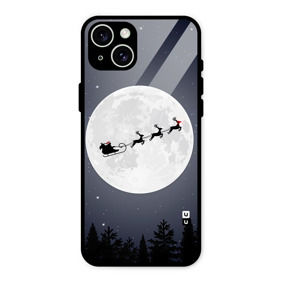 Christmas Nightsky Glass Back Case for iPhone 15 Plus