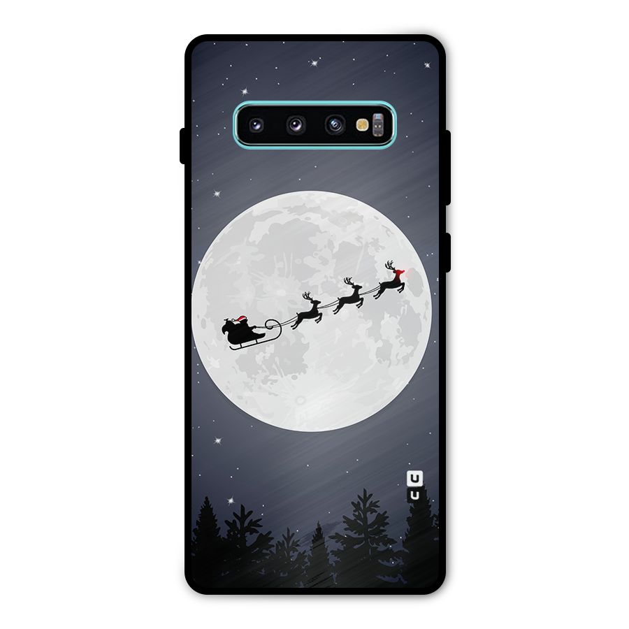 Christmas Nightsky Metal Back Case for Galaxy S10 Plus