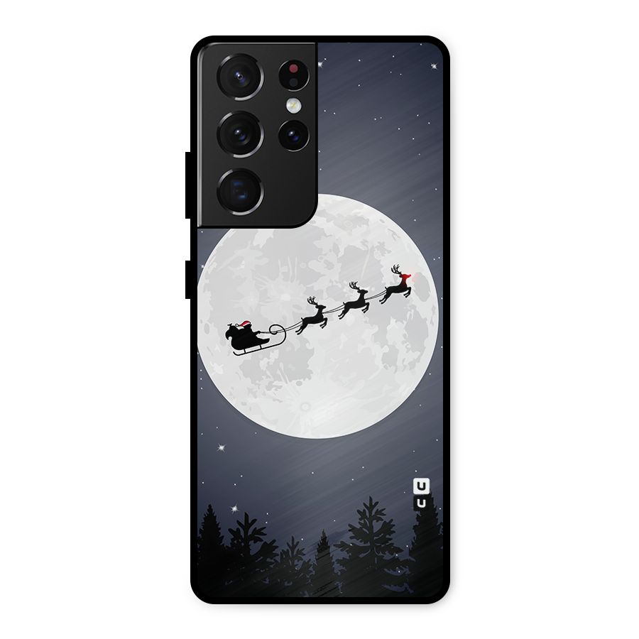 Christmas Nightsky Metal Back Case for Galaxy S21 Ultra 5G