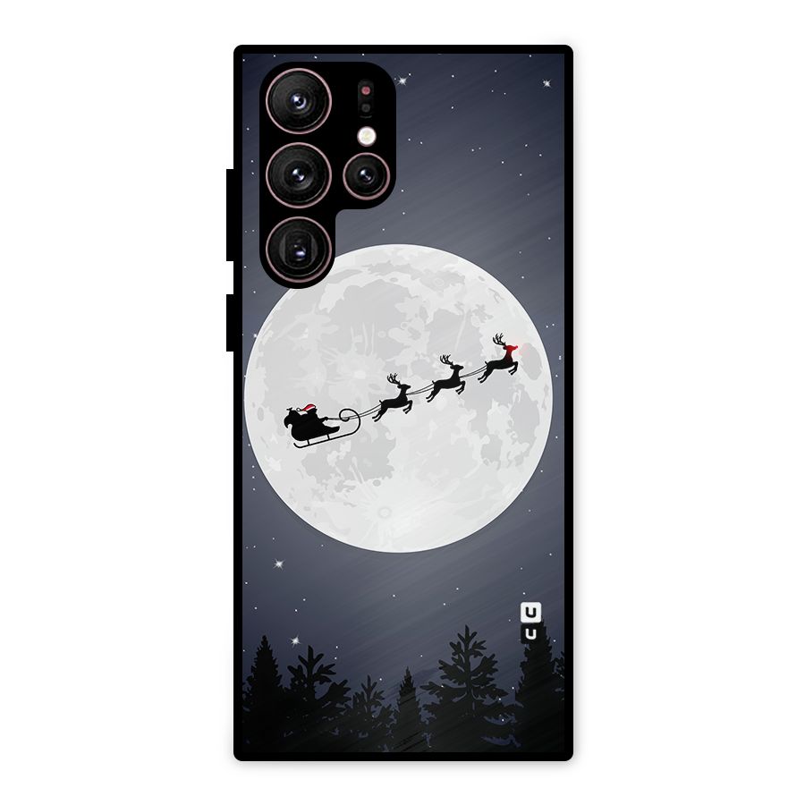 Christmas Nightsky Metal Back Case for Galaxy S22 Ultra 5G