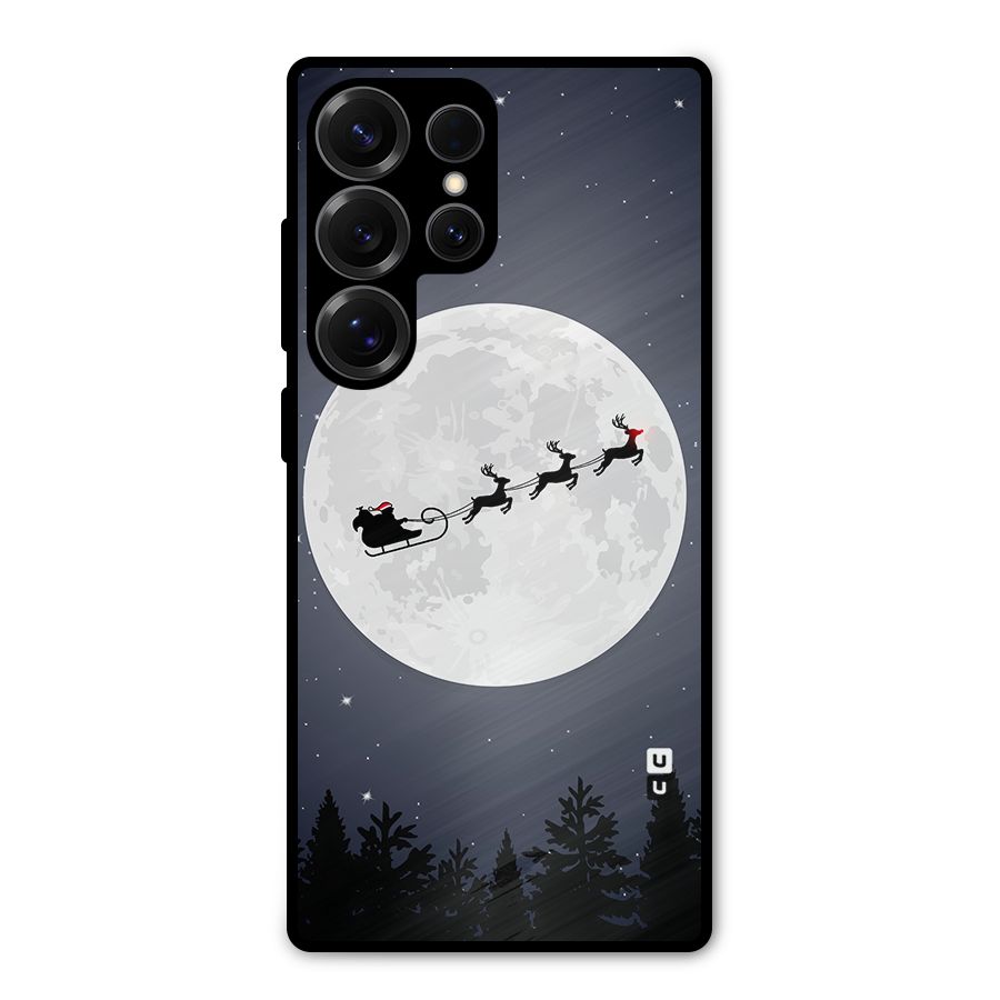 Christmas Nightsky Metal Back Case for Galaxy S25 Ultra