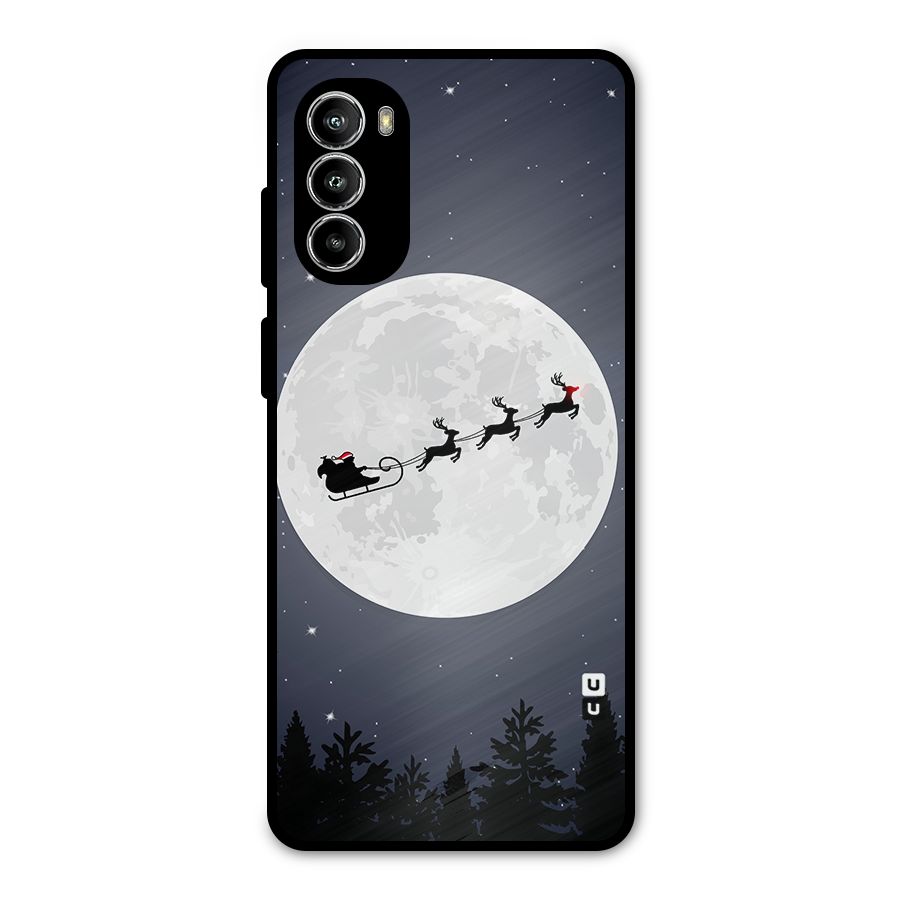 Christmas Nightsky Metal Back Case for Moto G52