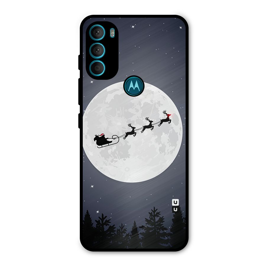 Christmas Nightsky Metal Back Case for Moto G71 5G
