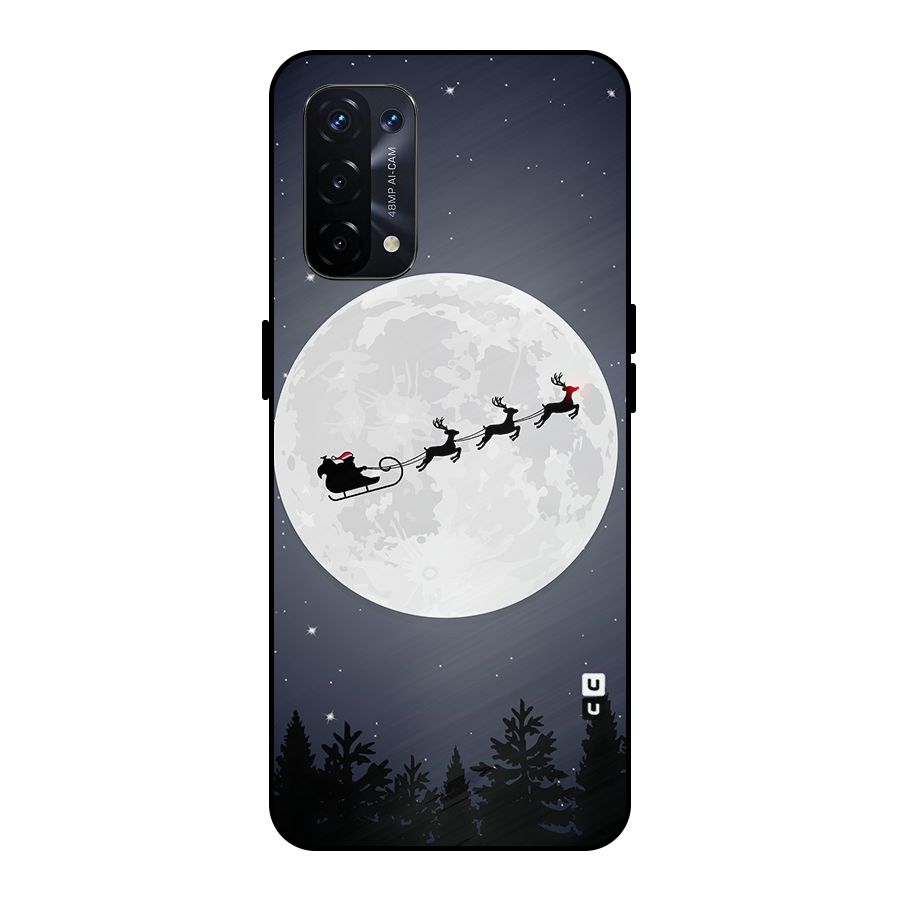 Christmas Nightsky Metal Back Case for Oppo A74 5G
