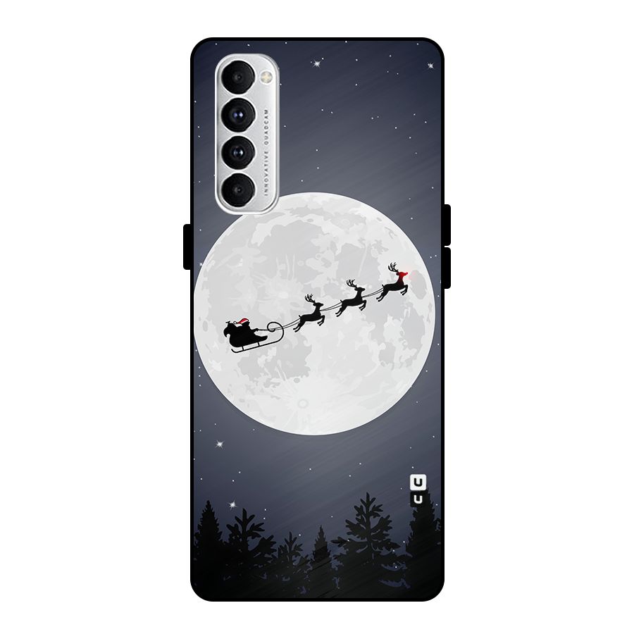 Christmas Nightsky Metal Back Case for Oppo Reno4 Pro