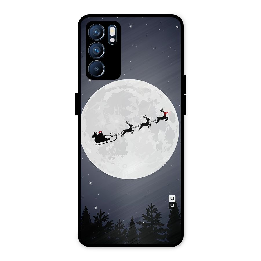 Christmas Nightsky Metal Back Case for Oppo Reno6 5G