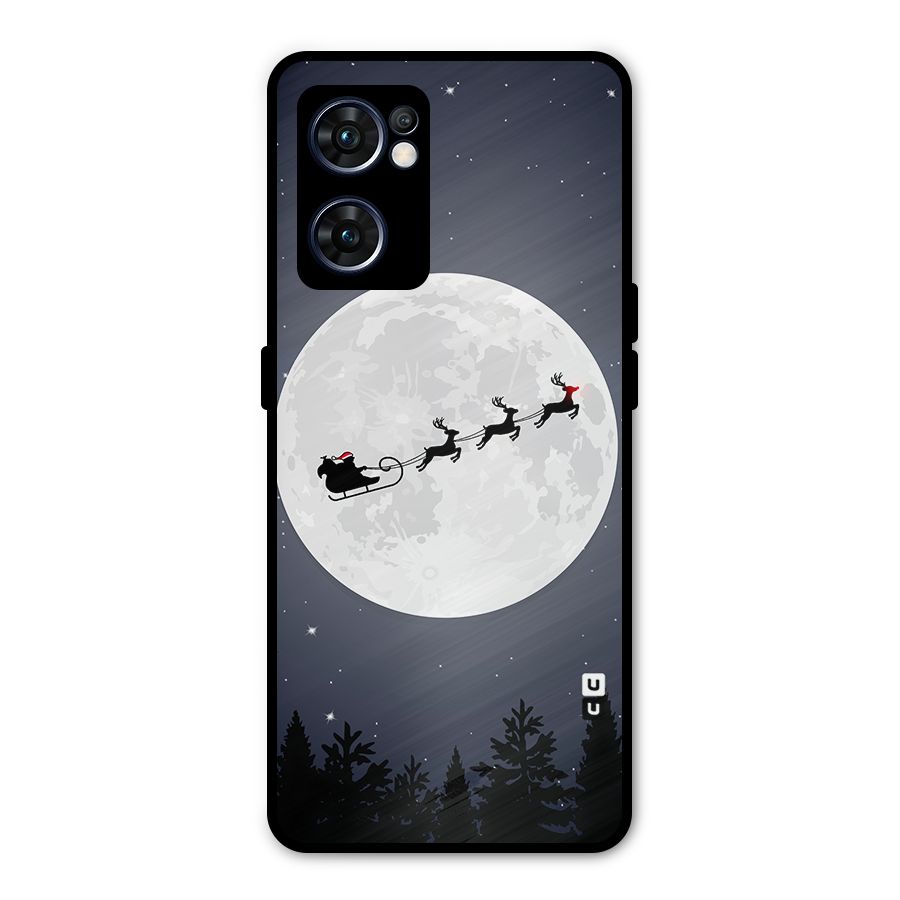 Christmas Nightsky Metal Back Case for Oppo Reno7 5G
