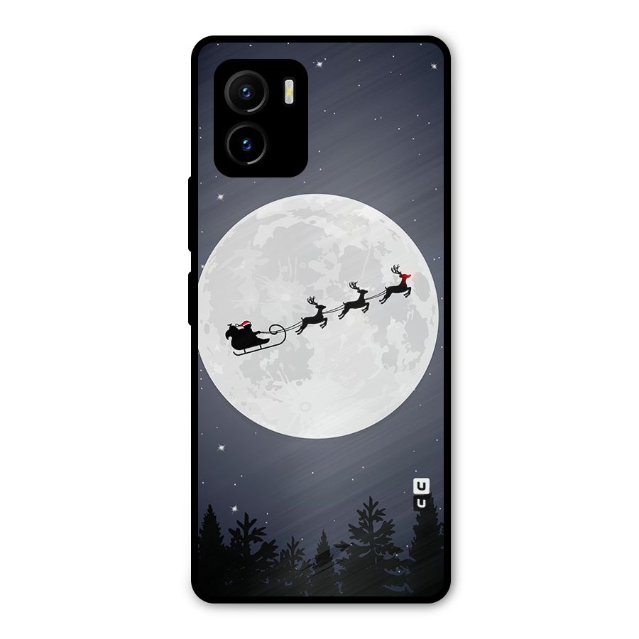 Christmas Nightsky Metal Back Case for Vivo Y15s
