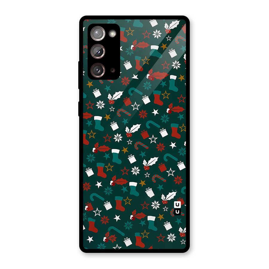 Christmas Pattern Design Glass Back Case for Galaxy Note 20