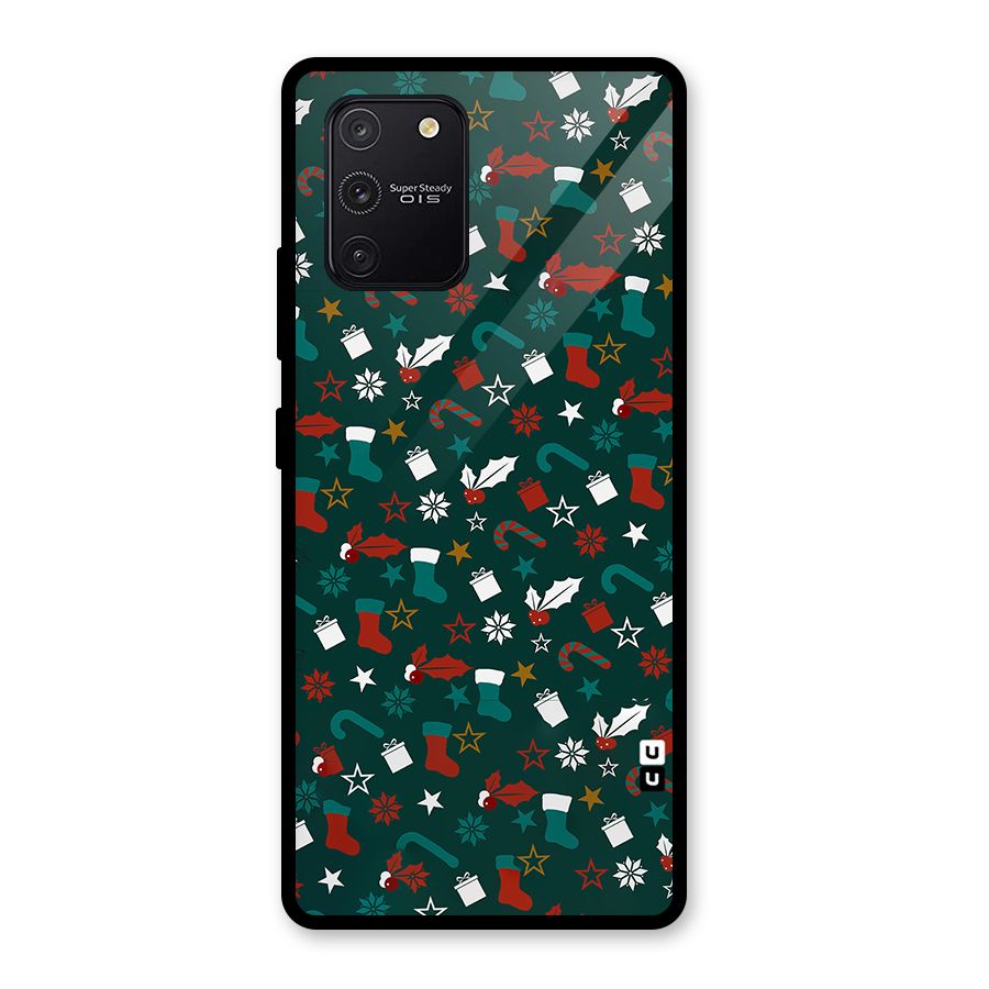 Christmas Pattern Design Glass Back Case for Galaxy S10 Lite