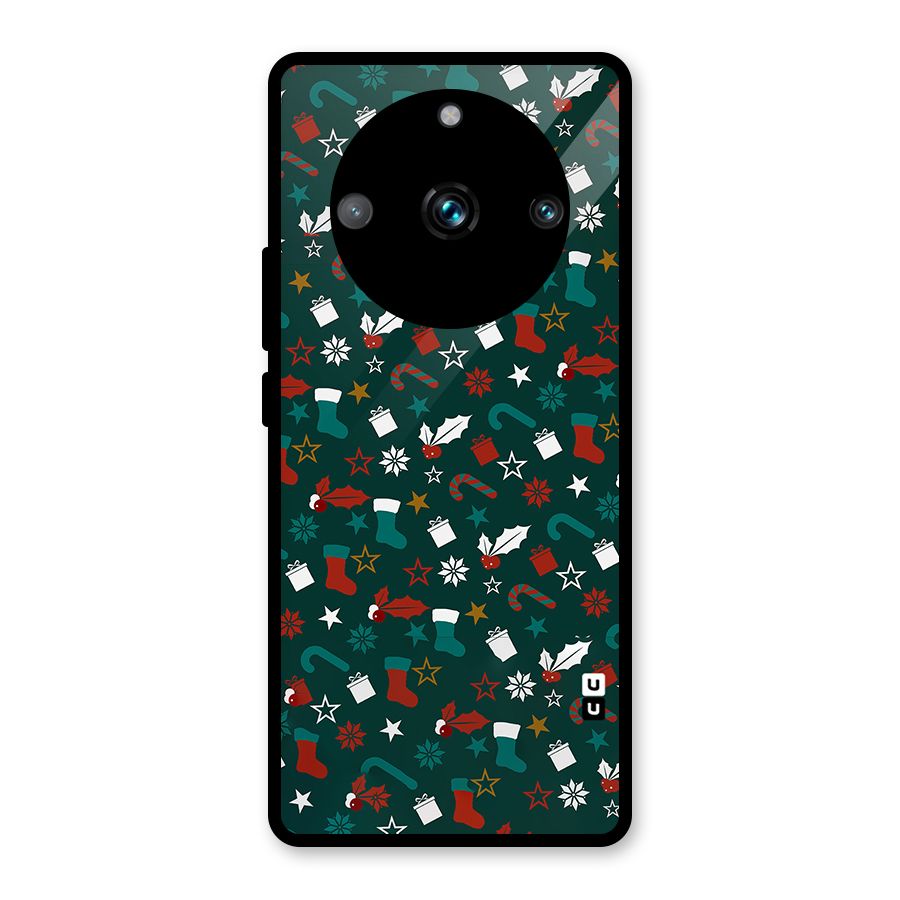 Christmas Pattern Design Glass Back Case for Realme 11 Pro