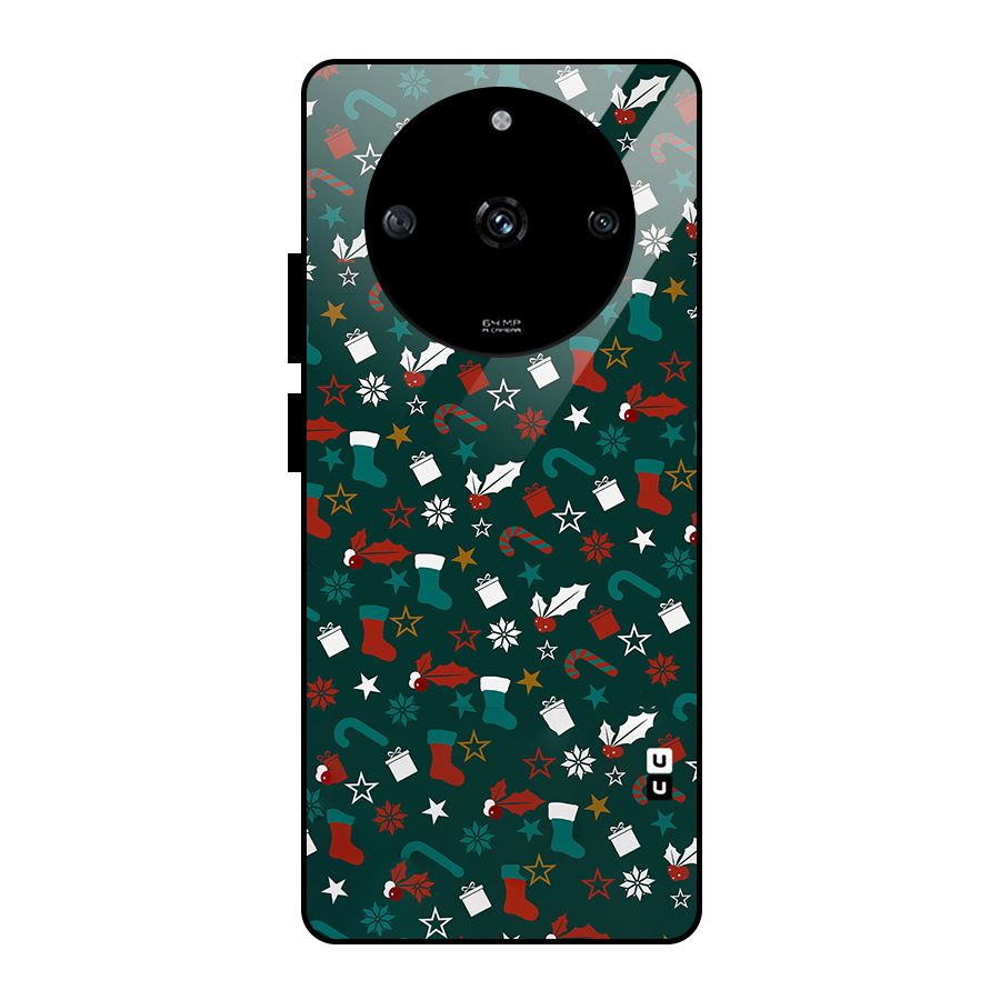 Christmas Pattern Design Glass Back Case for Realme Narzo 60 5G