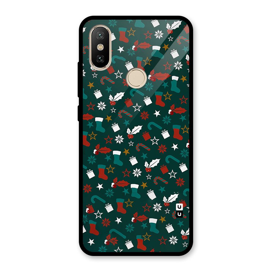 Christmas Pattern Design Glass Back Case for Redmi A2