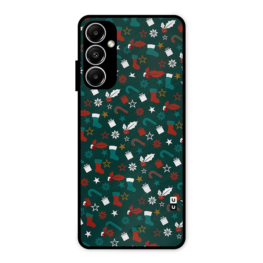 Christmas Pattern Design Metal Back Case for Galaxy A05s