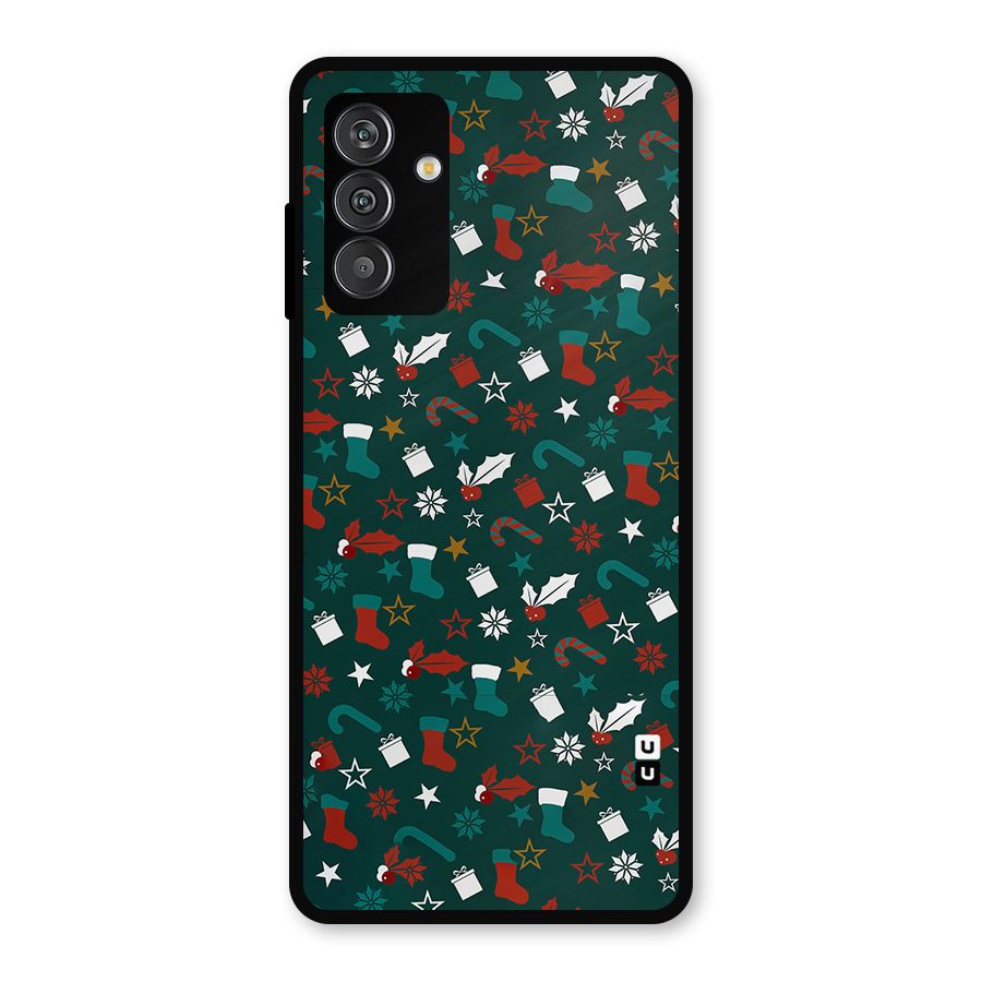Christmas Pattern Design Metal Back Case for Galaxy F13
