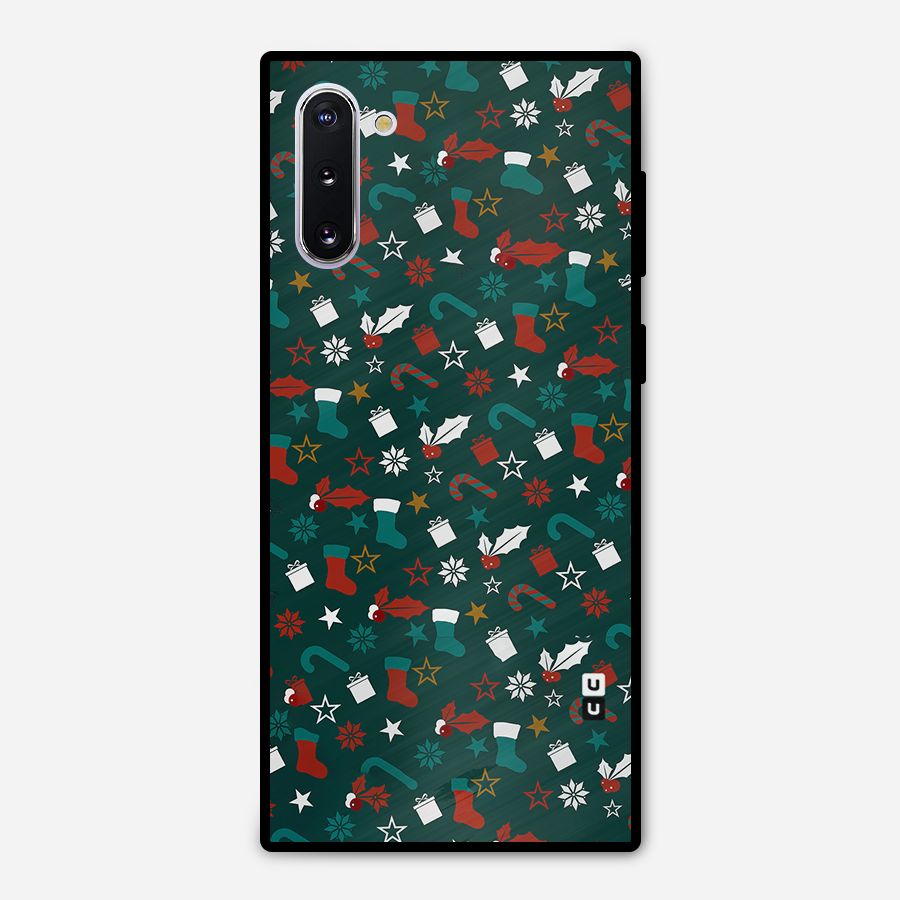 Christmas Pattern Design Metal Back Case for Galaxy Note 10