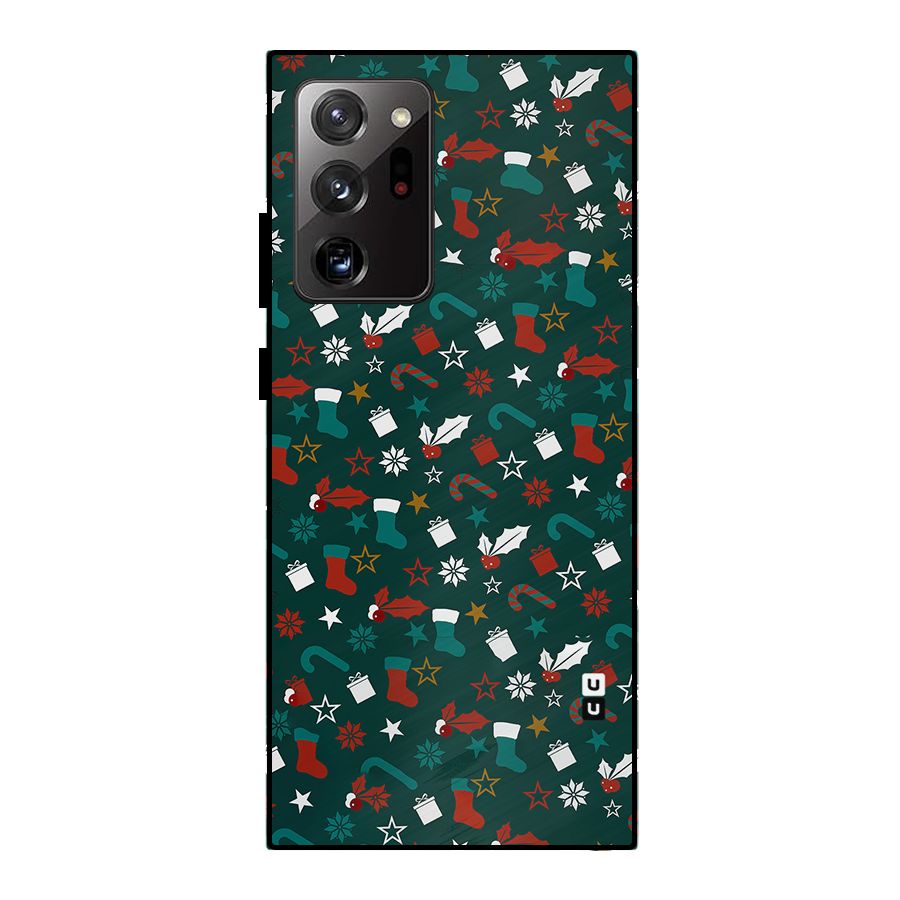 Christmas Pattern Design Metal Back Case for Galaxy Note 20 Ultra