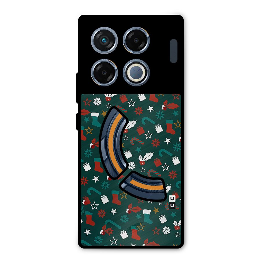 Christmas Pattern Design Metal Back Case for Infinix GT 20 Pro