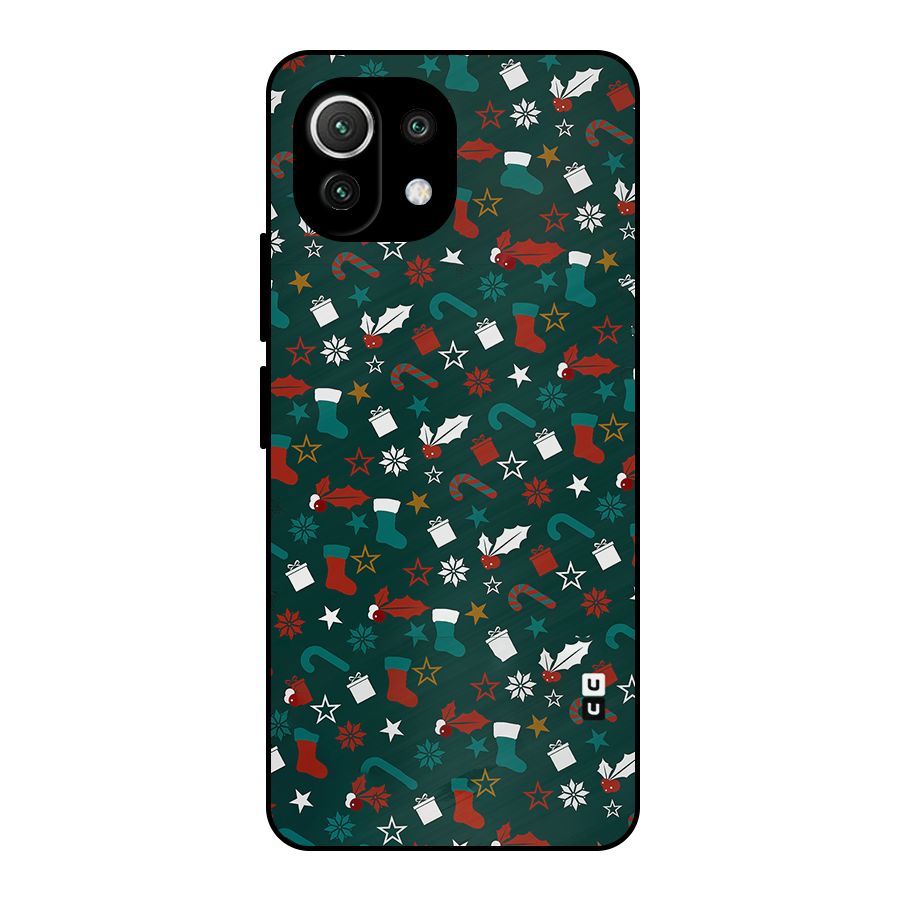 Christmas Pattern Design Metal Back Case for Mi 11 Lite