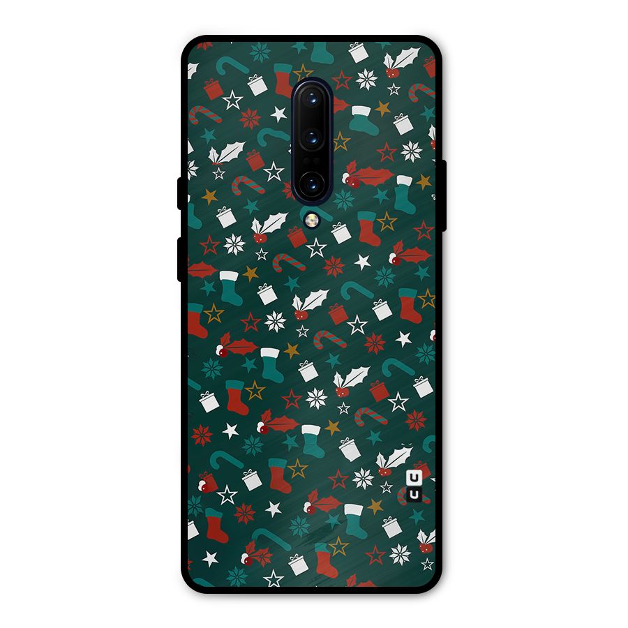 Christmas Pattern Design Metal Back Case for OnePlus 7 Pro