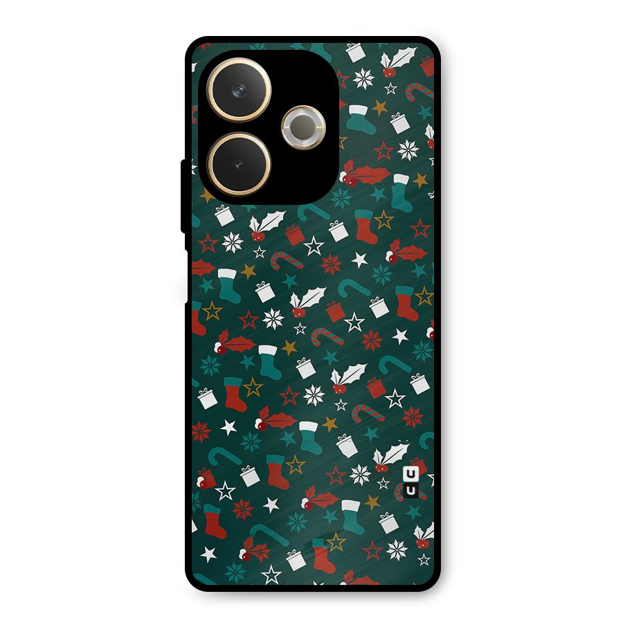 Christmas Pattern Design Metal Back Case for Oppo A5 Pro
