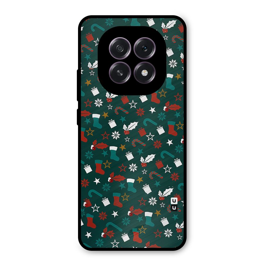 Christmas Pattern Design Metal Back Case for Oppo F29
