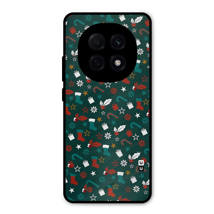 Christmas Pattern Design Metal Back Case for Oppo F29 Pro