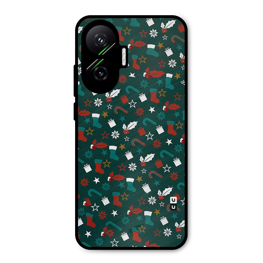 Christmas Pattern Design Metal Back Case for Poco F7