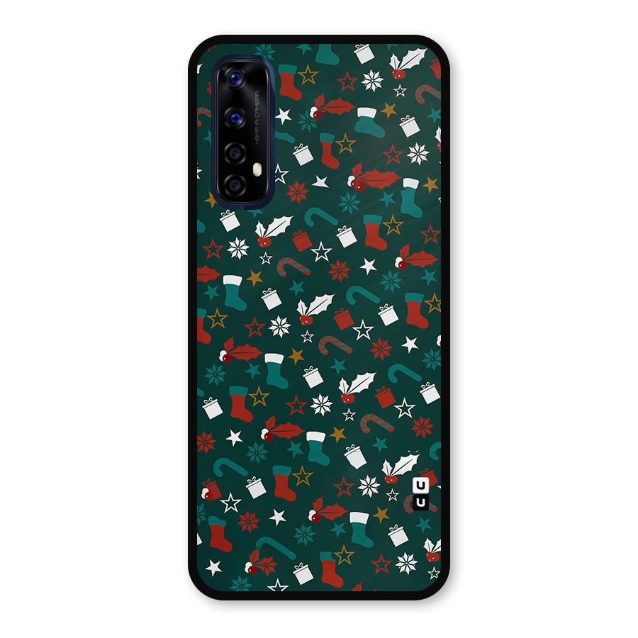 Christmas Pattern Design Metal Back Case for Realme 7