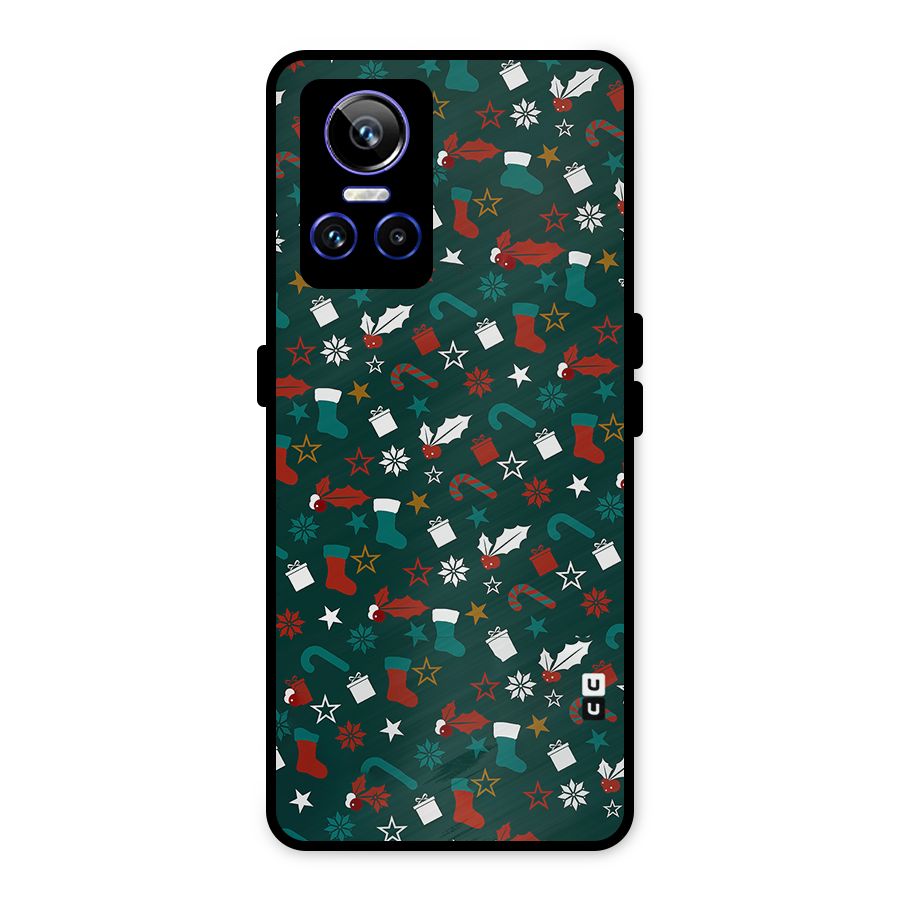Christmas Pattern Design Metal Back Case for Realme GT Neo 3