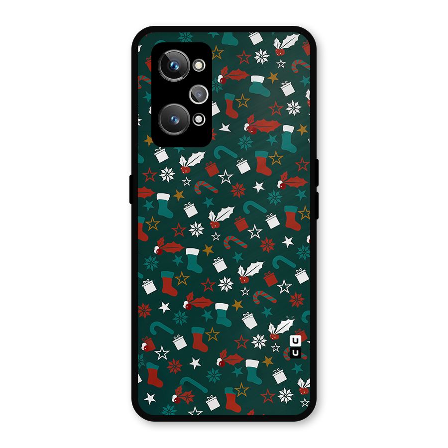 Christmas Pattern Design Metal Back Case for Realme GT Neo 3T