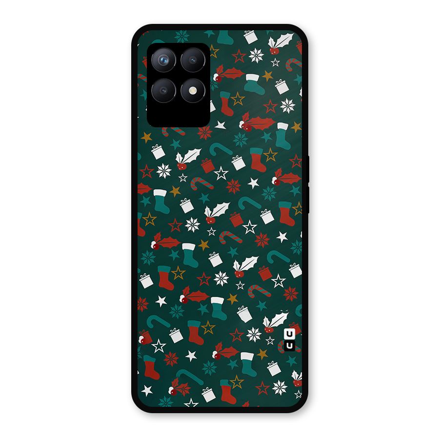 Christmas Pattern Design Metal Back Case for Realme Narzo 50