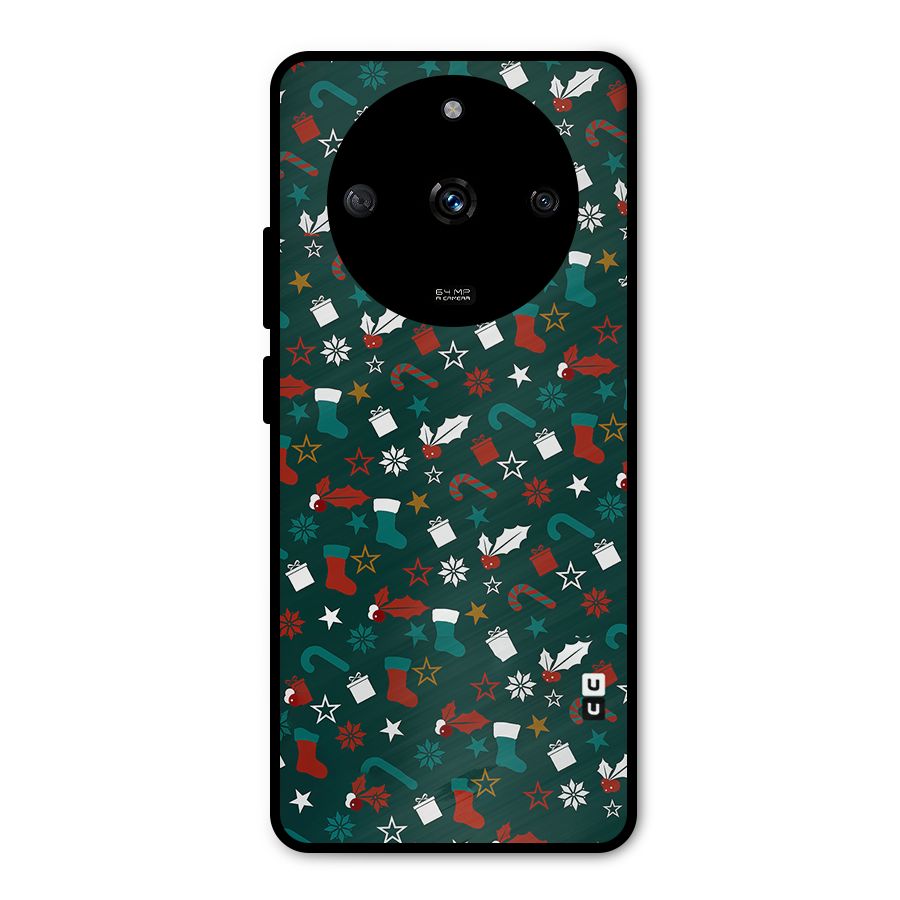 Christmas Pattern Design Metal Back Case for Realme Narzo 60 5G