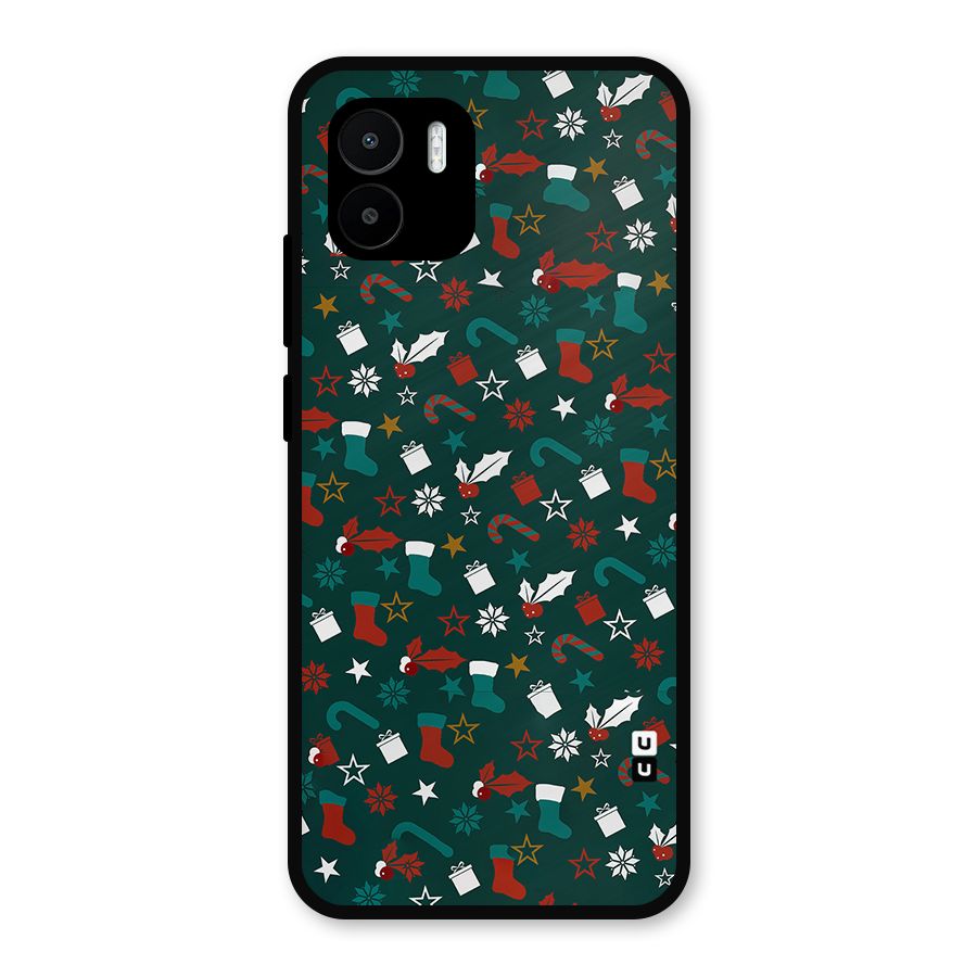 Christmas Pattern Design Metal Back Case for Redmi A2