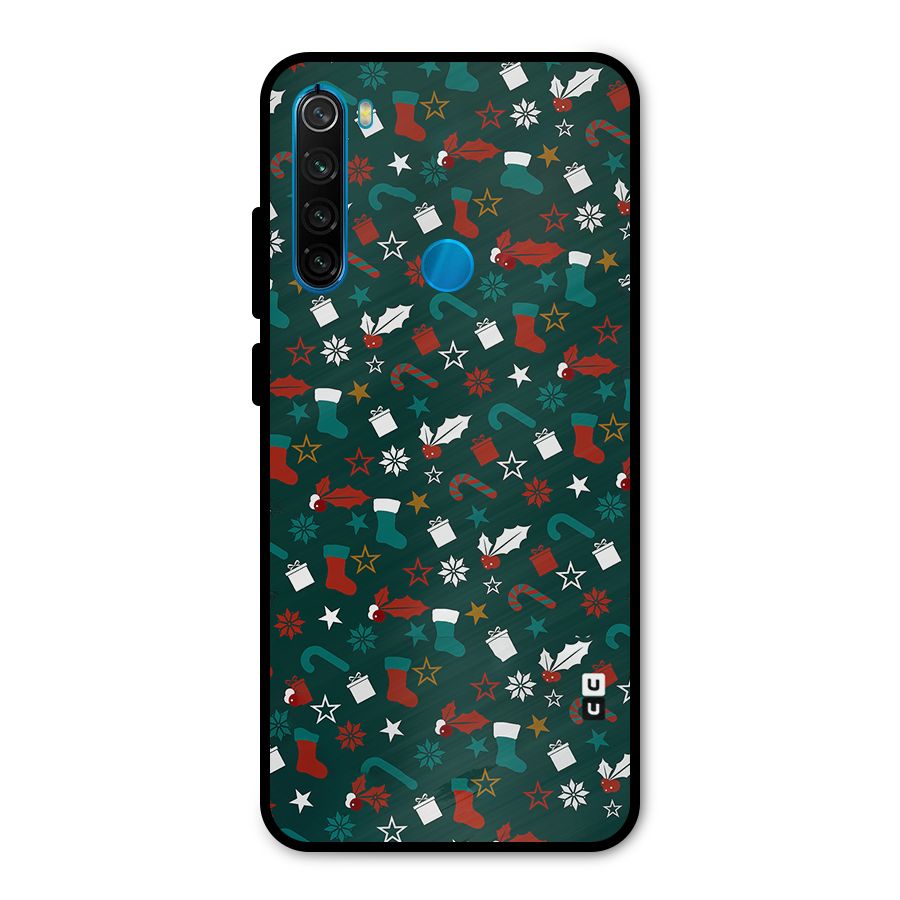 Christmas Pattern Design Metal Back Case for Redmi Note 8